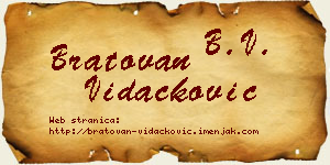 Bratovan Vidačković vizit kartica